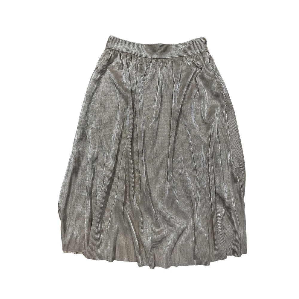 Who‎ What Wear Skirt  Size 4 Metallic Pleated Shimmer Chic Glam
